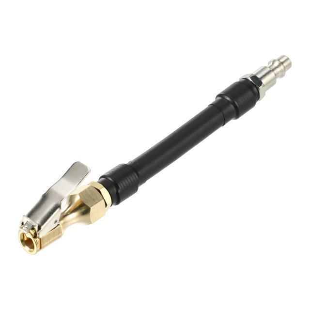 Unique Bargains 10cm Hose Length Open Car Universal Inflator Air Pump Hose Adapter Tyre Valve Inflator Extension Hose