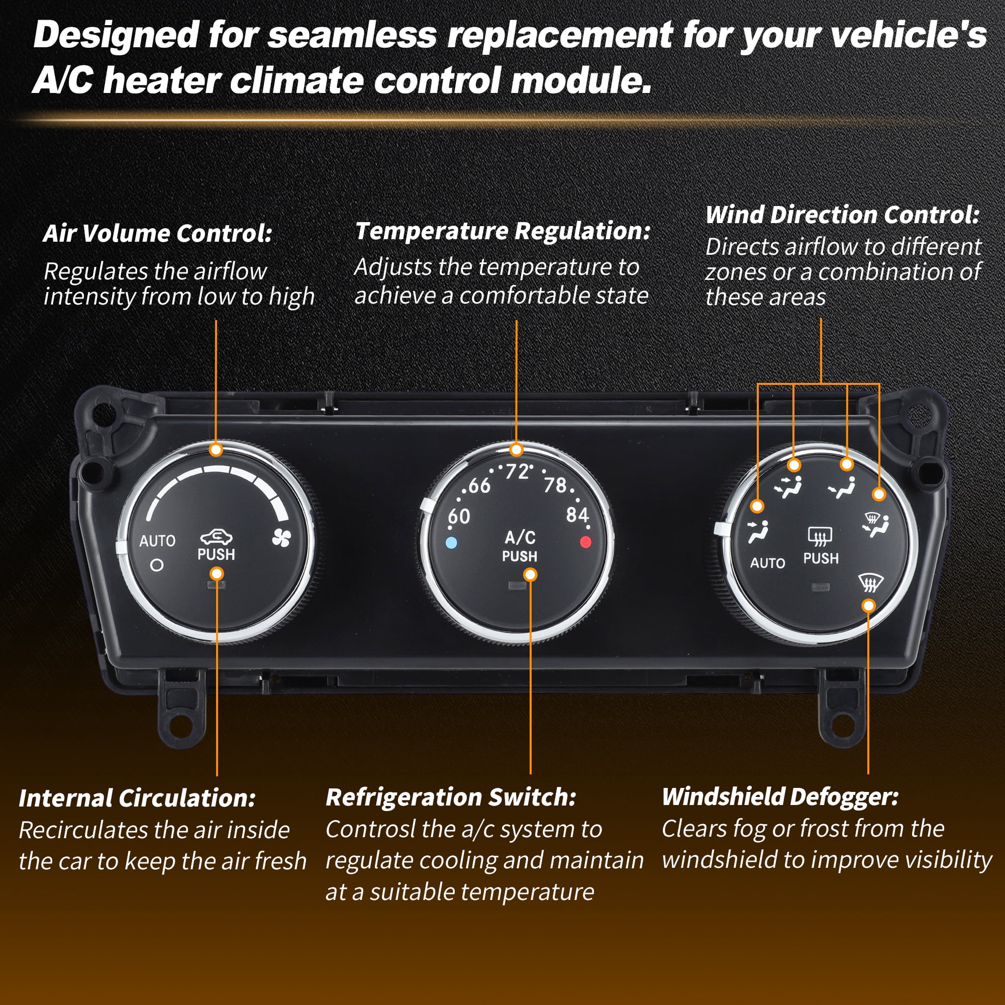 Unique Bargains A/C Heater Climate Control Module for Jeep Wrangler 2011-2014