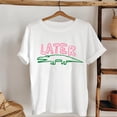 thumbnail image 1 of Gator Graphic Tees Women's Casual Crew Neck Cotton Dropped Shoulder Short Sleeve T-shirt Summer Loose And Comfortable Streetwear Tops Casual Outfits Women, 1 of 6