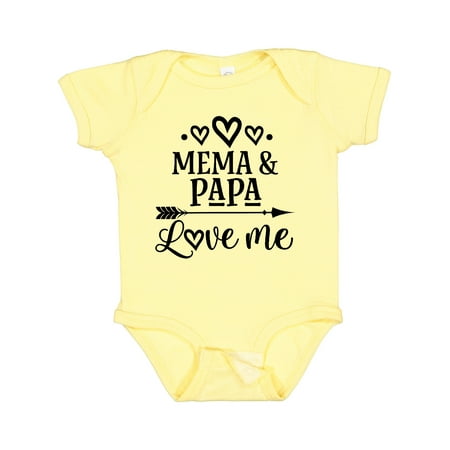 

Inktastic Mema and Papa Love Me Gift Baby Girl Bodysuit