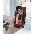 thumbnail image 5 of WIRESTER Shockproof Soft Rubber Cover Case for Samsung Galaxy S25 6.2" 2025, Red Vintage Cassette Tape, 5 of 5