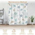 thumbnail image 4 of Nautical Coastal Shower Curtain, Coral Conch Starfish Seashell Bathroom Curtain, Ocean Theme Underwater Marine Shower Curtain Set with 12 Hooks for Bathroom 72" Wx72 L, 4 of 6