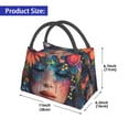 thumbnail image 2 of Disketp Bohemian Colorful Flower Woman Bolsa Térmica Estampada, Bolsa Térmica Aislante para Almuerzo, Playa y Campamento, 2 of 6