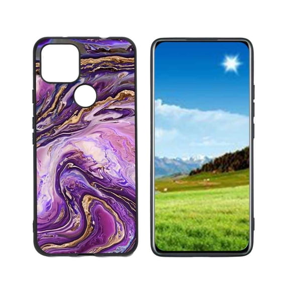 Blue-marble-4 Phone Case, Degined for Google Pixel 5A 5G Case Men Women, Flexible Silicone Shockproof Case for Google Pixel 5A 5G