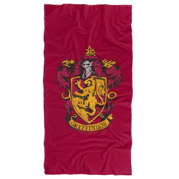 Harry Potter Drawn Gryffindor Crest Officially Licensed Beach Towel 30' X 60'