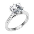 thumbnail image 2 of Dash Jewel 1.8 Ct Princess Cut Solitaire Diamond Ring - Lab-Created Simulated Diamond in 14K White Gold Plated Rings - Engagement Ring for Women with Prong Setting Rings - Valentine Gifts, 2 of 6