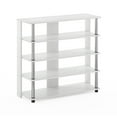 thumbnail image 2 of Furinno Turn-N-Tube 5 Tier Wide Shoe Rack, White Oak, Stainless Steel Tubes, 2 of 6
