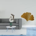 thumbnail image 2 of Escultura Moderna Abstracta De Un Delfín De Cerámica Y Hojas De Ginkgo De Hierro Forjado Para Decoración De Sala De Estar, Oficina, Hotel, Comedor, Chimenea O Mesa De Centro, 2 of 8