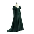 thumbnail image 3 of Women's Velvet Regency Gown - Elegant Dark Green Formal Dress with Royal Silhouette, 3 of 8