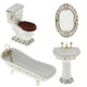thumbnail image 5 of Vogacara 4pcs White Ceramic Bathroom Set Furniture Kits #2 1/12 Miniature Tipo 1 2Conjunto, 5 of 6