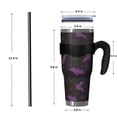 thumbnail image 4 of 40oz Tumbler,Halloween Bat Camouflage Pattern Insulated Tumblers with Removable Handle,Stainless Steel Double Vacuum Coffee Tumbler Cup with Straw for Home,Office,Travel,Party, 4 of 5