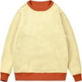 thumbnail image 6 of Fshiont Men's Sweatshirt Crewneck Thermal Sherpa Lined Sweatshirts Warm Winter Casual Tops Saffron XL, 6 of 7