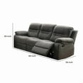 thumbnail image 3 of 84 Inch Manual Recliner Sofa, USB Charging Port, Slate Blue Faux Leather, 3 of 6