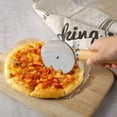 thumbnail image 4 of Clearance!Stainless Steel Pizza Cutter and Spatula Set-2-Piece Wooden Handle Baking Tools with Round Wheel for Pizza Dough,Mesquite Wood Pizza Cutter & Spatula, 4 of 6