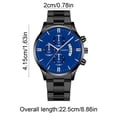 thumbnail image 4 of Msgweeeg Smart Watches for Men Men's Wrist Watches Valentine’s Day Fashion Men's Quartz Watch Openwork Designs Alloy Case Leather Strap Business Casual Wristwatch, 4 of 7