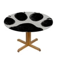 thumbnail image 3 of WYYP Dog Paw Print Round Tablecloth for Outdoor Picnic Camping and Indoor Kitchen Dining Party 100% Polyester Fiber White, 3 of 8