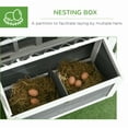 thumbnail image 6 of PawHut Wooden Chicken Coop with Run for 3-4 Chickens, 68" x 59" x 42", 6 of 10