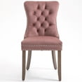 thumbnail image 4 of Pink Tufted Velvet Upholstered Chair Set of 2 for Dining Room, Bedroom, Living Room, 4 of 8