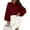 Wine Red, variant on PRETTYGARDEN Women's Oversized Sweaters Fall Chunky Knit Pullover Lantern Sleeve Crewneck Jumper Tops Trendy Clothes