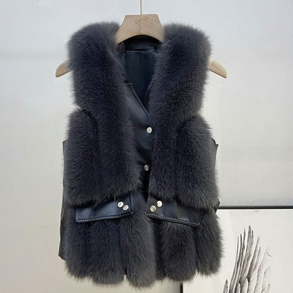 AOOCHASLIY Valentine's Day Women Vest Womens Fall Winter Sleeveless Coat Zip Up Warm Jackets Outerwear with Pockets