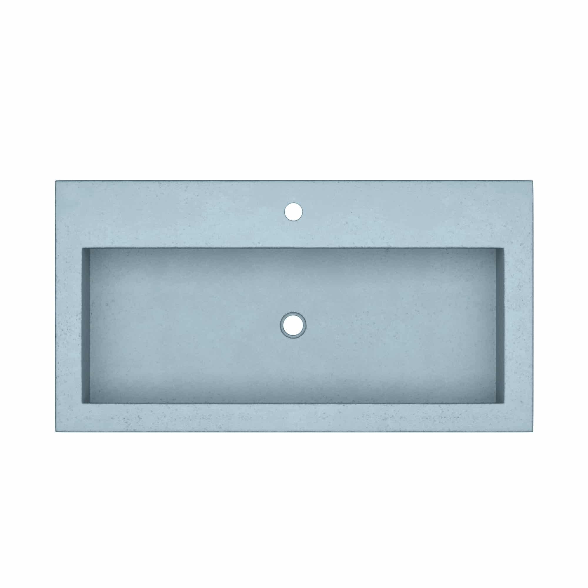 Native Trails NSL3619-O Nativestone 36" Rectangular Concrete Drop In Bathroom Sink - Ocean
