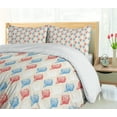 thumbnail image 5 of Ambesonne Vintage Duvet Cover Set, Creamy Sugary Desserts, 2-Calking, Eggshell Red and Blue, 5 of 7