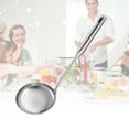 thumbnail image 5 of OUNONA Stainless Steel Soup Spoon with Filter Hole for Kitchen Use Long Handle Silver, 5 of 8