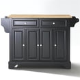 thumbnail image 3 of Pemberly Row Natural Wood Top Kitchen Island in Black, 3 of 7