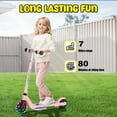 thumbnail image 4 of SANOPY Electric Scooter , 120W Motor, 10 mph, 80 mins Ride Time, Adjustable Speed & Height, Colorful Lights, LED Display,Ideal Gifts for Kids Ages 6-14,Dark Blue, 4 of 8