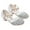 A-Silver241, variant on Girls High Heeled Dress Shoes Glitter Sparkling Flower Wedding Party Foootwear For Little Big Kid 4-12 Years Versatile Shoes