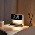 thumbnail image 1 of Alarm Clock with Wireless Charging and Lights Dimmable Digtial Alarm Clock Charging Station for Bedroom, Bedside Office, 1 of 5