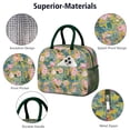 thumbnail image 4 of Lunch Bag Lunch Box for Women Reusable Insulated Lunch Cooler Bags,Large Capacity for Work Travel Picnic,Water-Resistant Botanical Leaves Floral Lunch Tote Bag Gifts for Woman Mom Dark-green, 4 of 6
