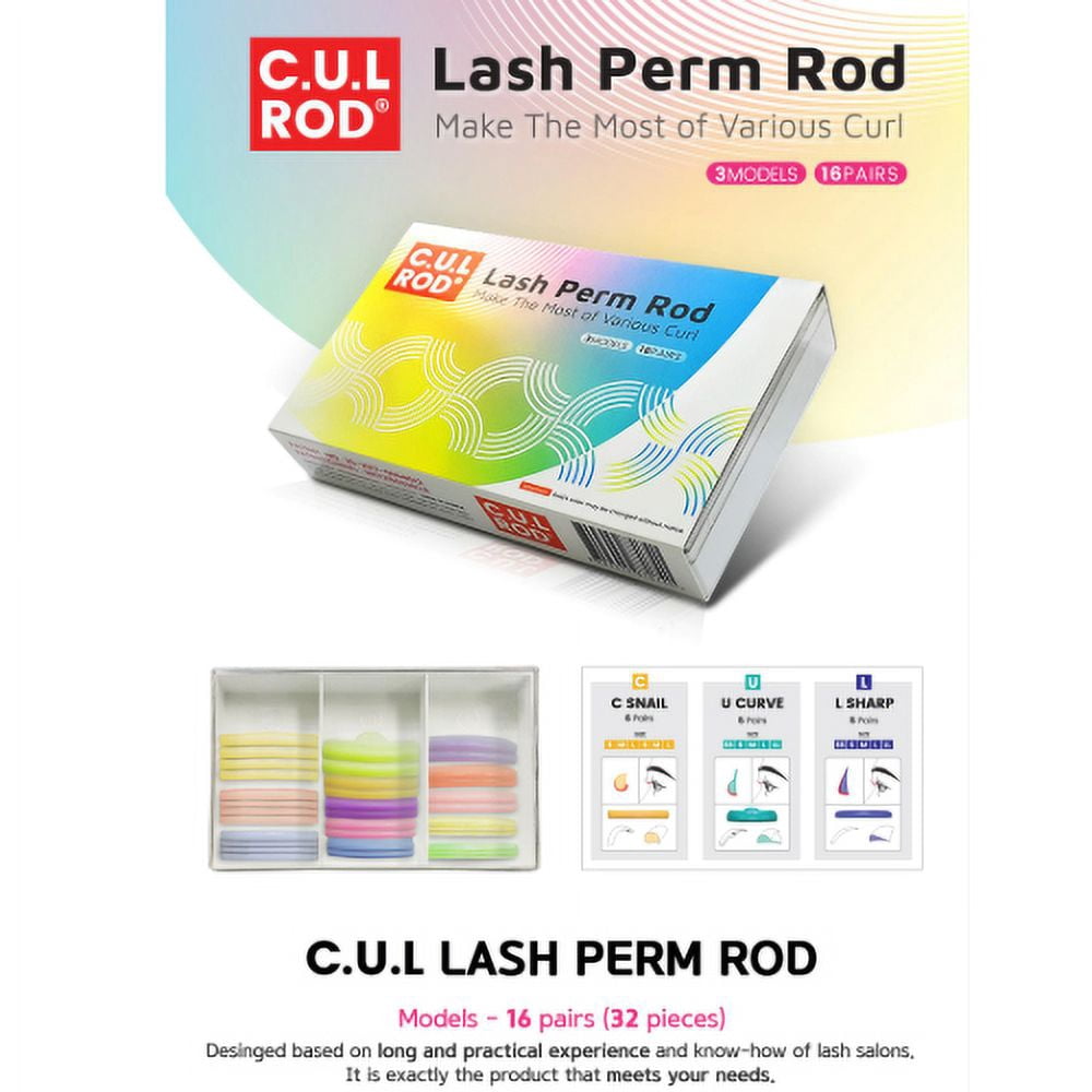 Lomansa Eyelash Perm C.U.L Rods for Eyelash Lifting & Perm [C.U.L RODS SET]
