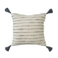 thumbnail image 6 of Ox Bay Emma 20" x 20" White/Navy Striped Cotton Blend Adult Decorative Throw Pillow Cover, 6 of 6