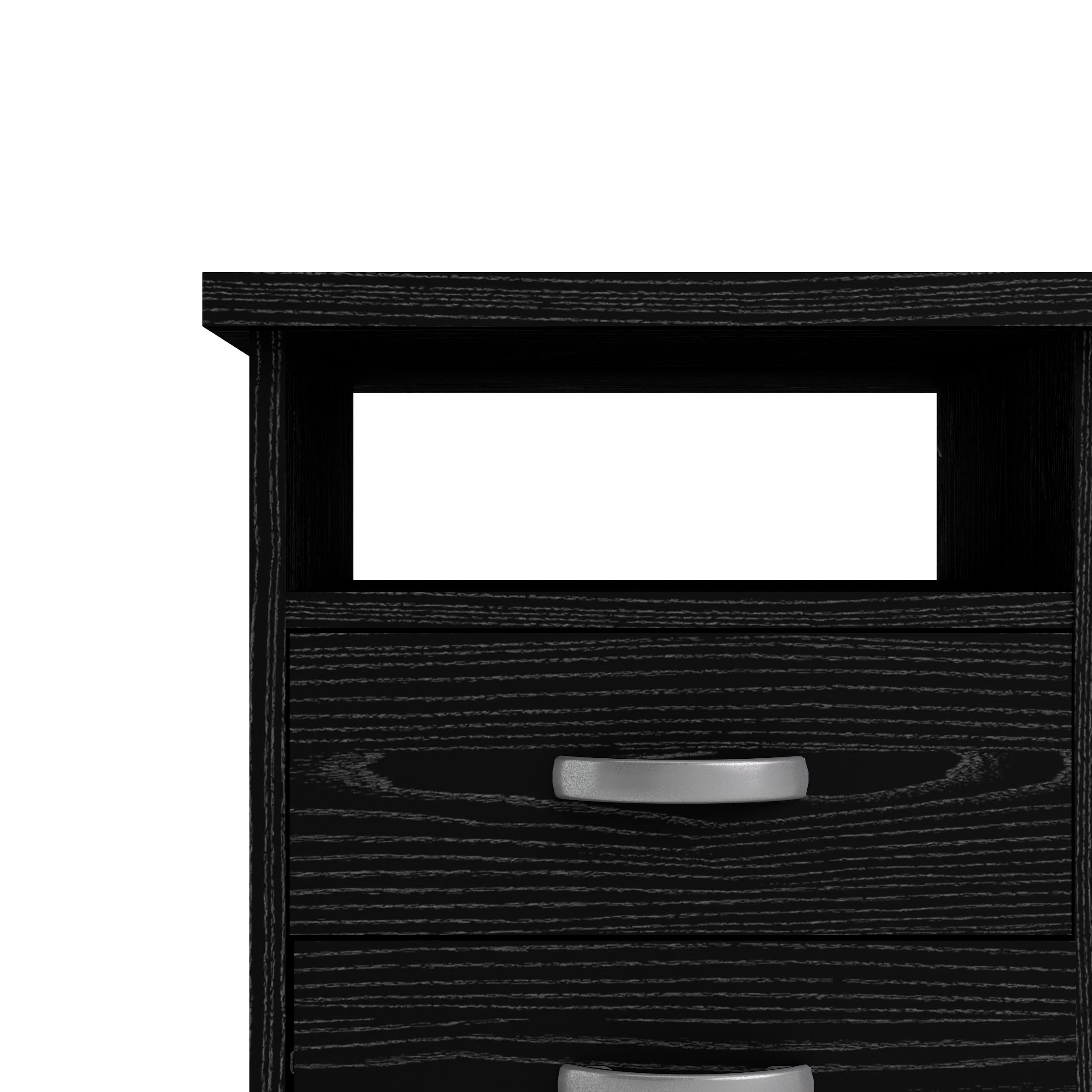 Tvilum Walden 5 Drawer Office Desk with 1 Locking Drawer for Adults, Black Woodgrain