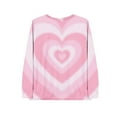 thumbnail image 2 of Long Sleeve Tops for Women Love Hearts Print Valentines Day T-Shirts V Neck Graphic Tee Shirt Festive Outfits (M, Pink #A), 2 of 5
