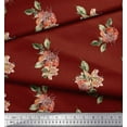 thumbnail image 3 of Soimoi Cotton Duck Fabric Leaves & Lily Floral Print Fabric by The Yard 42 Inch Wide, 3 of 3