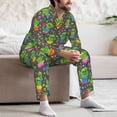 thumbnail image 7 of Balery Cactus In Pots Pattern Pajama Sets for Men Long Sleeve 2 Piece Sleepwear Loungewear Sets Soft PJ's with Pockets Long Sleeve Comfy Pj Sets-Large, 7 of 7