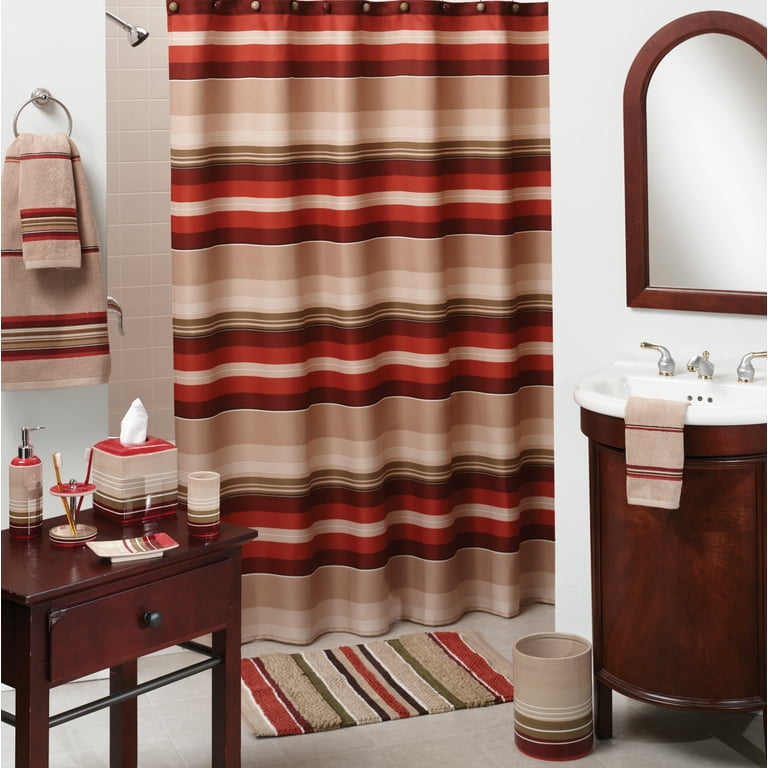 Cherry Red Striped Brittany Hand Towel — Maison Midi