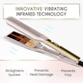 thumbnail image 5 of ELLA BELLA® Titanium Flat Iron Hair Straightener (with Infrared) • Professional Straightening Iron • Digital Display to Accurately Control Temperature • As Featured in Good Housekeeping (Champagne), 5 of 8