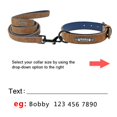 thumbnail image 1 of Custom Dog Collars Leather Personalized Pet Dog Tag Collar Leash Lead For Small Medium Large Dogs Pitbull Bulldog Pugs Beagle, 1 of 7