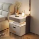 thumbnail image 2 of Mesita de noche inteligente, lujosa, de alta gama, multifuncional, con carga inalámbrica, almacenamiento simple y moderno, de madera maciza, 2 of 4