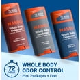thumbnail image 2 of Desodorante Mando Whole Body para hombre, 72 horas, control de olores, 90 ml, x3, 2 of 9
