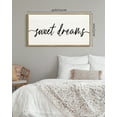 thumbnail image 3 of SHENIFY Large 20x40in Natural Framed Sweet Dreams Sign Wall Decor Bed Bedroom Farmhouse Guest Room Wood Rustic Over Bed Wall Art Hanging Decoration, 3 of 5