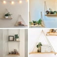 thumbnail image 6 of Scandinavian ins twine wooden shelf hanging wall hanging wall decoration single log color small, 6 of 6