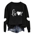 thumbnail image 5 of Valentines Sweatshirts For Women Crewneck Pullovers Love Heart Graphic Sweat Shirt Cute Sweatshirt Long Sleeve Tops, 5 of 9