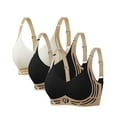thumbnail image 6 of WCJM Powerful Push Up Bra Sports Bras 3PC Wireless Up Bra B,L, 6 of 7