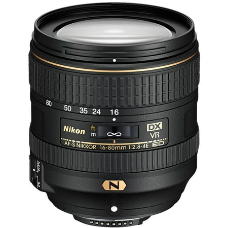 Nikon - AF-S DX NIKKOR 16-80mm f/2.8-4E ED VR Standard Zoom Lens - Black