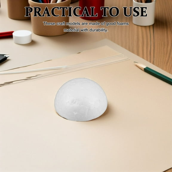 UPOUART 300 Pieces White Foam Half Spheres for Crafts, Christmas Decorations, Art Projects, and Holiday Ornament Making