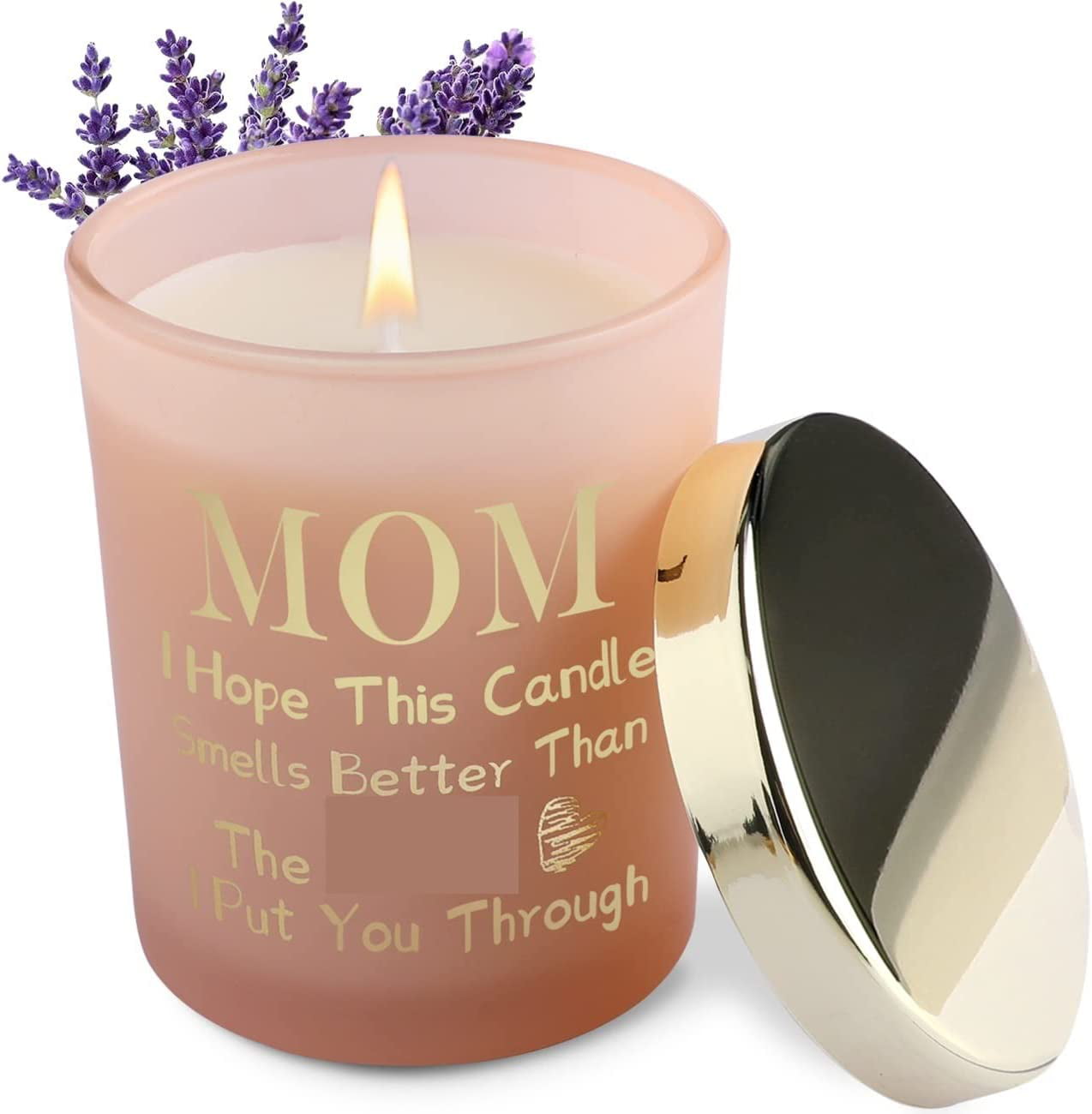 VIODAIM Flameless Candle Gifts for Mom: Birthday Thanksgiving Mother's Day  Thank You Mom Candle Gifts for Mother from Daughter or Son Unique Present